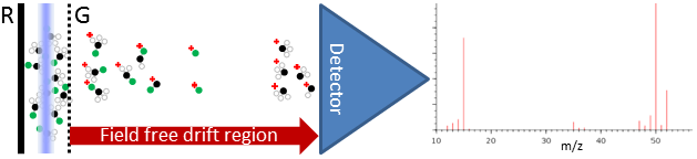 Schematic of a Wiley-Maclaren ToFMS